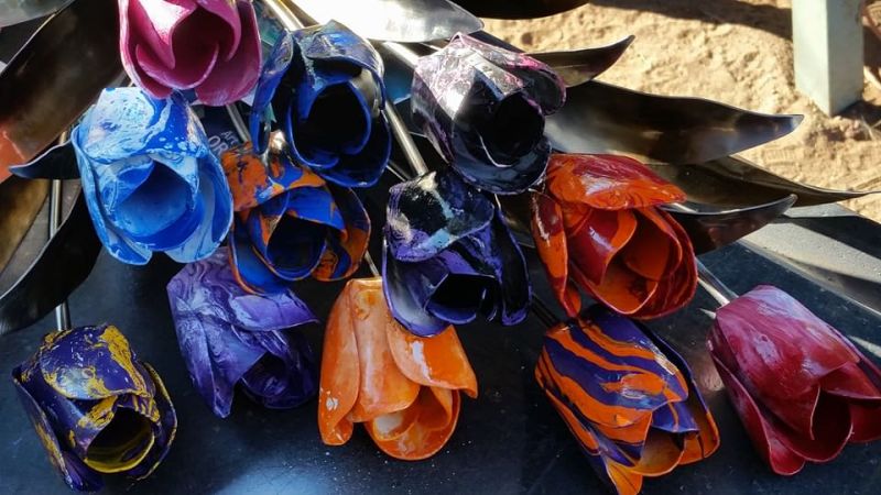 Metal Roses