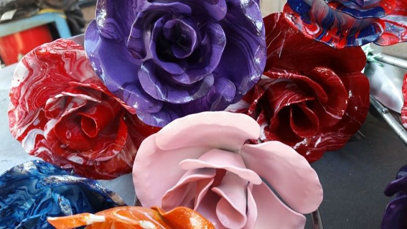 Metal Roses