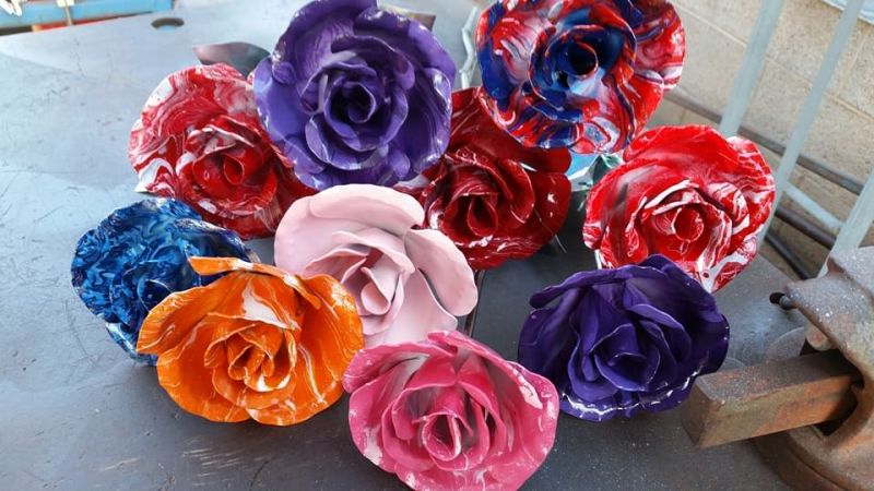 Metal Roses